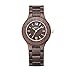MEKU Womens Wood Watch Natural Sandalwood Handmade Watch for Lady Valentine Gift Chocolate
