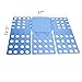 Huji Adjustable Fast Easy Clothes T-Shirts Laundry Blue Folding Board Organizer Laundry Liners (Blue, Laundry Folding Board)…