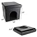 PETMAKER Pet House Ottoman- Collapsible Multipurpose Cat or Small Dog Bed Cube & Footrest with Cushion Top & Interior Pillow by (Faux Leather)thumb 1