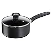 Tefal 5 Piece, Essential, Pots and Pans Set, Non Stick, Aluminium, Black, 5 Count (Pack of 1)