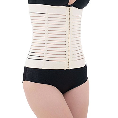 Shymay Women's Tummy Slimming Shapewear Breathable Girdle Waist Training Cincher, Khaki1, Tag Size 3XL=US Size Large - Thumbnail 2
