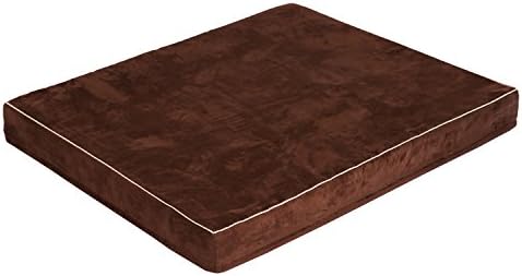 Papa Pet Zippered Anti-Microbial Removable Non-Slip External Replacement Cover 55" L X 37" W X 4" H, 190 GSM Micro Suede Fabric, Durable Comfortable &amp; Washable