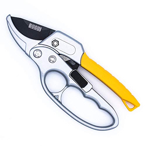 Pruners Professional Ratchet Anvil Pruning Shears, 3Stage Ratcheting