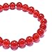 Natural Genuine Red Onyx Gem Beads, maxin Bling Jewelry 8MM elastic Stretch Loose Bracelet Set ,Unisex