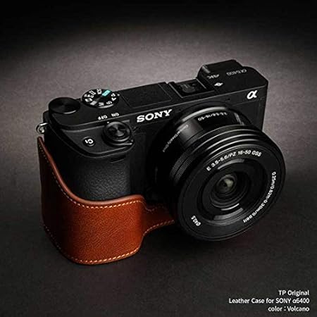 Amazon Tp Original Leather Camera Body Case For Sony A6400 Volcano ボルケーノ ソニー 本革 カメラケース レザーケース おしゃれ ミラーレスカメラ デジタルカメラ ケース 速写ケース Ez Series 底面開閉 バッテリー交換可能 Tb06a64 Lb Volcano カメラバック