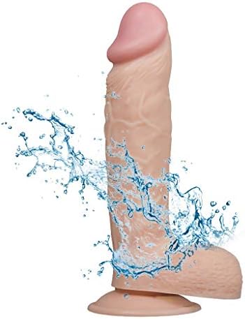 Realistic Ultra-soft, Hands-free Suction Cup Women Waterproof Toy - Beginner Travel Gift Stick Soft Comfortable Toy | PVC Stick | Length: 23cm/9.05in | Diameter: 5cm/1.96in 100% Secret Packing