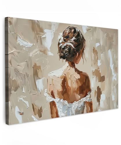 MuchoWow© Leinwandbild Groß 120x80 cm XXL Dekoration Wohnzimmer Bilder Pictures Wall Decoration Living Room Wohnungs Deko Moderne Bild Frau - Malerei