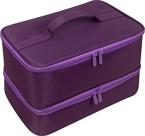 ButterFox Large Nail Polish Organizer Storage Case Holder, Fits Nail Lamp Dryer and 40-50 Bottles, Gel Nail Polish Kits Supplies Holder Bag (Plum, M (40-50 Slots)) at Amazon