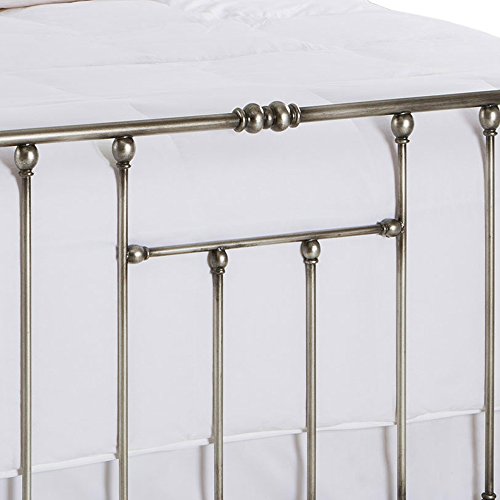 Savannah Antique King Brushed Nickel Metal Bed by Bombay Company Buy
