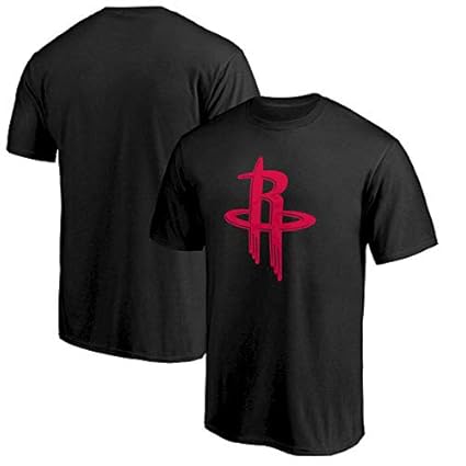 NBA Rocket - Lässiger, Lockerer Briefdruck-Kurzarm-T-Shirt Daily Sports Top