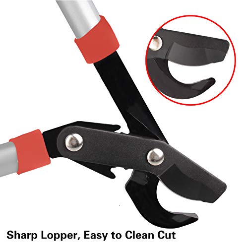 EONLION Lopper Shears, Professional Compound Action Bypass Lopper, Tree Trimmers Secateurs, 27-Inch Length with 20-Inch Handle Shock Absorbing Effort-Saving Garden Lopper, Pruning Tool - Thumbnail 3