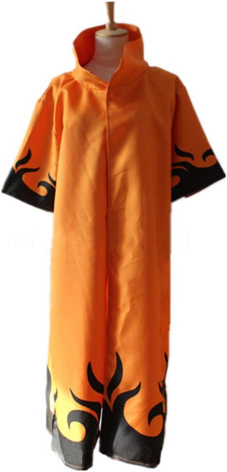 Vorwind Naruto Cosplay Costume Uzumaki Naruto 6th Hokage Cloak Size Small White&Blue