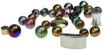 Bead House Assorted Hematine Shaped Beads Opalescent Mix Box 380g by Pipkits