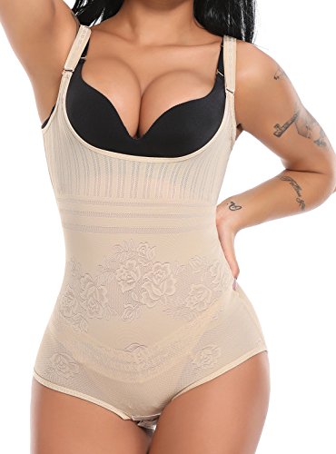 MISS MOLYShapewear Bodysuit for Women Tummy Control Shapewear Open Bust Body Shaper Sculpting Bodysuit