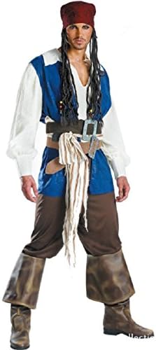 Riekinc Men's Caribbean Pirates Halloween Cosplay Costume