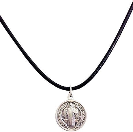 Medal of Saint Benedict with String Cord - The medals of the Patron Saints