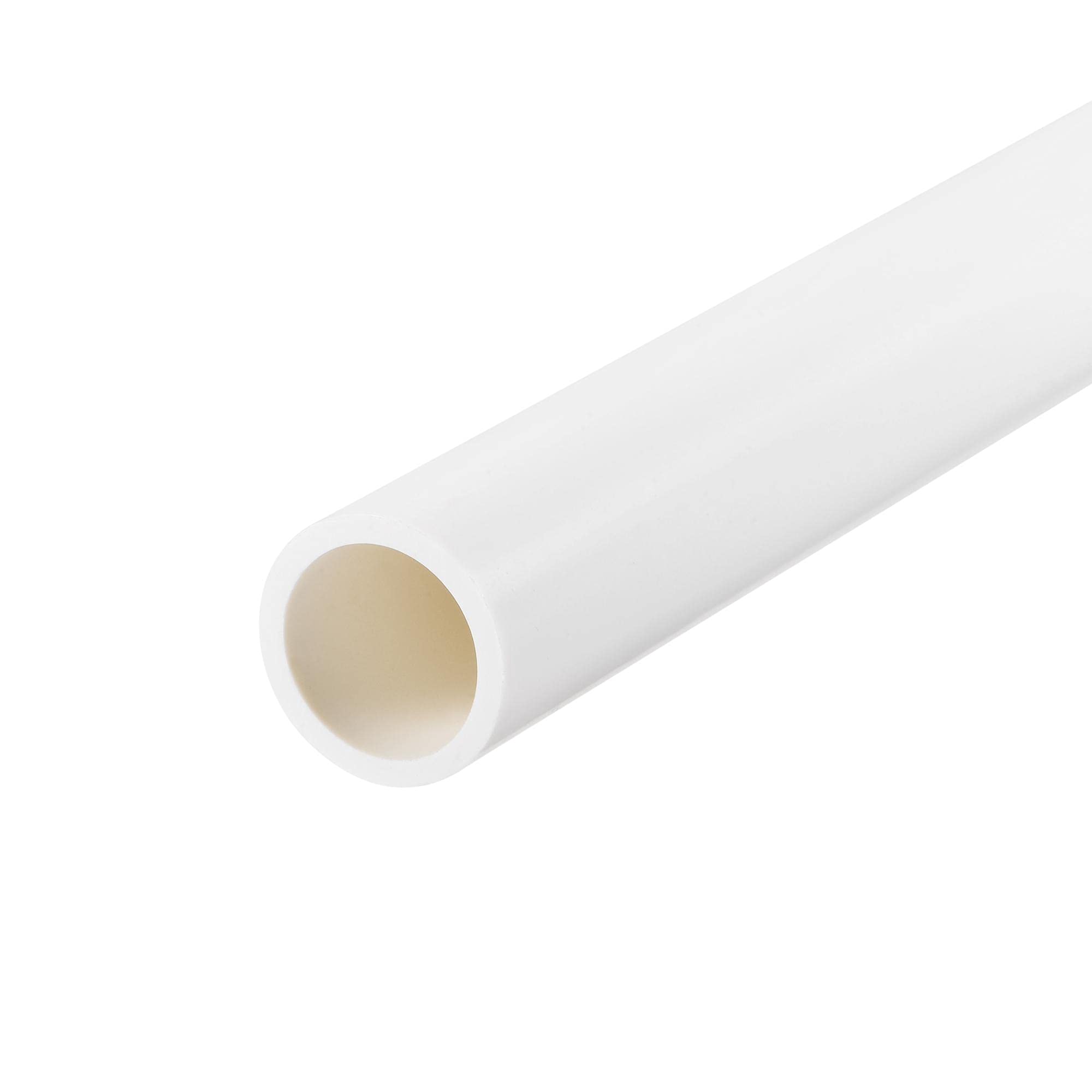 sourcing map PVC Rigid Tube Round Pipe 16mm ID 20mm OD 500mm White High Impact for Water Pipe, Crafts, Decoration, Cable Sleeve