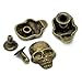 Housweety 50 Sets Bronze Tone Skull Spike Rivet Studs Spots 16x12mm(5/8