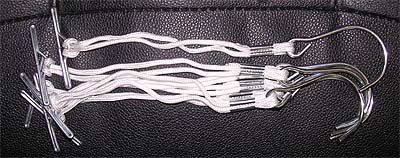 LA Linen Patter Hooks, Knotted And Metal Clamped / Pack of 36 / Hardened Steel Hook