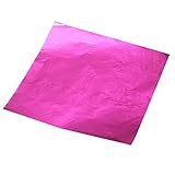 TOOGOO(R) 100pcs Square Sweets Candy Chocolate Lolly Paper Aluminum Foil Wrappers Pink