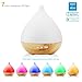 Texsens Aroma Essential Oil Diffuser Work with Alexa, Color Changing Night Light, 280ML Cool Mist Humidifier with Timer Setting, Auto Shut-Off