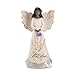Pavilion Gift Company 82433 Bless This Home 6 Inch Ebony Angel Figurine, Cream