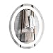 CO-Z Oval LED Lighted Bathroom Mirror, Modern Touch Dimmable Wall Mirror with Dimmer and Lights, Wall Mounted Fogless Backlit Lighted Makeup Vanity Mirror Over Cosmetic Bathroom Sink
