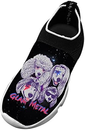 Glam Metal Funny Dogs 3D Printing Children's Slip-on Flyknit Outdoor Sport Shoes