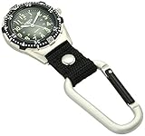 Dakota 2844-4 Men's Aluminum Backpacker Clip Watch, Black