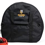 Rugged Tools Cable Bag - Jumper Cable Bag - Storage & Organizer for Cables, Cords, and Hoses Including EV Charging Cables for Electric Vehicles - Tesla, Nissan Leaf, Chevy Bolt