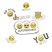 NOBBEE Emoji Sticker 8 Sheets Emoticon Stickers (1cm) Smiley Face Decorative Funny Faces from Facebook iPhone (2 cm Emoji Sticker)