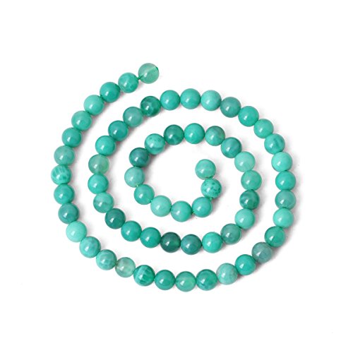 Qiwan 60PCS 6mm Natural Peacock Agate Gemstone Gem Round Loose Beads for Jewelry Making 1 Strand 15"