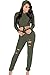 Pink Queen Women Long Sleeve Hole Hooded Top Pants 2 Piece Sport Set Tracksuit
