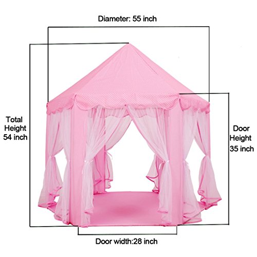 to child's assemble a tent how play CuteKing Kids Play Princess Castle Tent Children Large