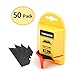 Utility Knife Blades 50-Pack, SK2H Black Carbon Steel, Standard T-Shape Replacement Blades for Most Cutter Knives-61 x 19 mm
