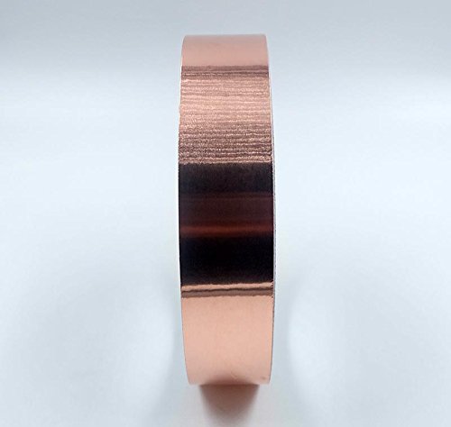 2pcs HobbyUnlimited Copper Foil Tape with Conductive Adhesive (1inch X 27yards) - Slug Repellent, EMI Shielding, Stained Glass, Paper Circuits, Electrical Repairs - Top Quality - Thumbnail 3