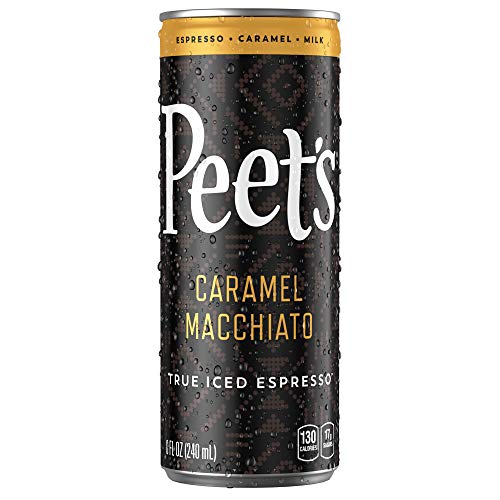 Peet's True Iced Espresso Caramel Macchiato 8 Ounce Cans (12 Count