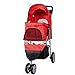 KARMAS PRODUCT Pet Stroller for Dog Cat Small Animal Folding Walk Jogger Travel Carrier Cart with Three Wheels (red)thumb 4