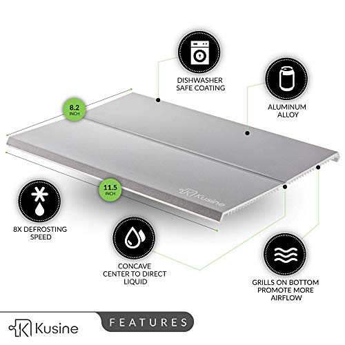 Kusine Defrost Tray and Thawing Plate Fast defrosting Tray for Frozen