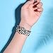 KOLEK Floral Bands Compatible with Apple Watch 44mm 42mm, Silicone Cheetah Printed Replacement Bands for iWatch Series 4 3 2 1, Leopard, S, M 