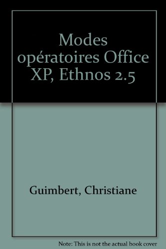 Modes opératoires Office XP