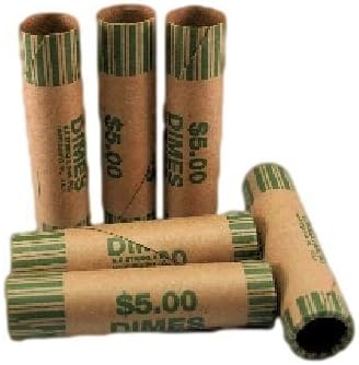 Crimped End Dime Gun-Shell Coin Wrappers ABA Standards 40 Pack