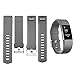 For Fitbit Charge 2 Bands, Adjustable Replacement Bands for Fitbit Charge 2 with Metal Clasp Small Large Gray