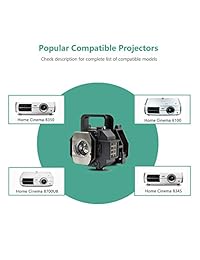 litance lámpara de proyector ELPLP49 de reemplazo, V13H010L49 para EPSON PowerLite Home Cinema 6100, 6500UB, 7100, 7500UB, 8100, 8345, 8350, 8500UB,, 8700UB,, 9100, 9350, 9500ub, 9700UB y más