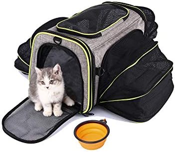 HOTLANTIS Cat Carrier Dog Carriers Airline Approved Soft-Sided, Pet Travel Bag Portable Collapsible for Small Dogs and Puppy