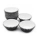 UNIQLED Pack of 200 Metallic Foil Paper Muffin Cupcake Liners Baking Cups Standard Size (Black)