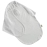 Nested Bean Zen Swaddle Classic – Gently Weighted Design for Extra Comfort (100% cotton)(0-6 months)(Stardust Grey)
