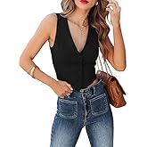 Sunborui Women's Business Button Up Sleeveless Vests Fully Lined V Neck Regular Fitted Jacket Waistcoat