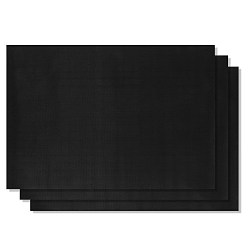 BBQ Grill Mat Set Of 3- 100% Non-stick BBQ Grill & Baking Mats- FDA-Approved, PFOA Free, Reusable And Easy To Clean, Works On Gas, Charcoal, Electric Grill, And More.