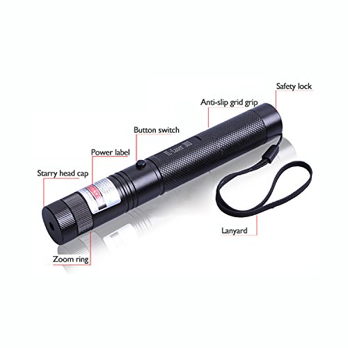 YLLaser 303 Focus Adjustable Green Laser Pointer, 5000ft/1500m Visibility, 1000mw Rated power